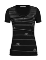 Dames T-shirt Icebreaker Tech Lite II SS Scoop Tee Hill Sprint Black