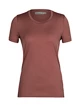 Dames T-shirt Icebreaker  Tech Lite II SS Tee Grape