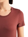 Dames T-shirt Icebreaker  Tech Lite II SS Tee Grape