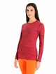 Dames T-shirt Icebreaker W 200 Oasis LS Crewe Ski Cherry