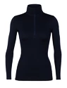 Dames T-shirt Icebreaker W 260 Tech LS Half Zip MIDNIGHT NAVY