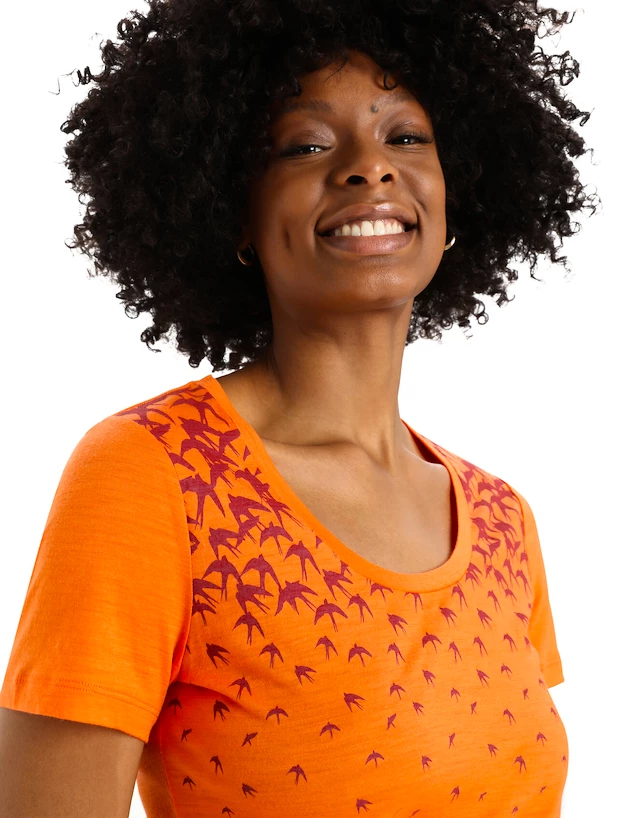 Dames T-shirt Icebreaker  W Tech Lite II SS Scoop T Flash L