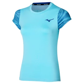 Dames T-shirt Mizuno Charge Printed Tee Blue Glow