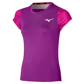 Dames T-shirt Mizuno Charge Printed Tee Purple Magic