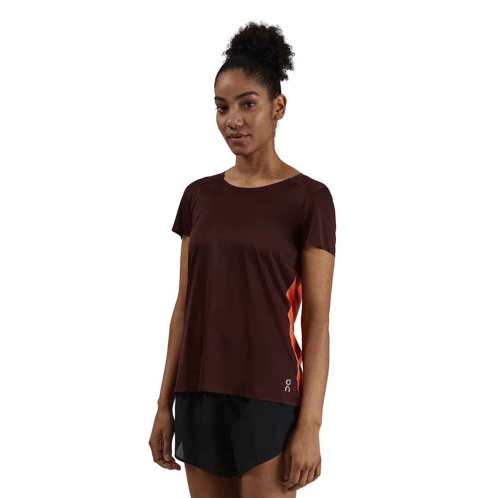 Dames T-shirt On  Performance-T Mulberry/Spice