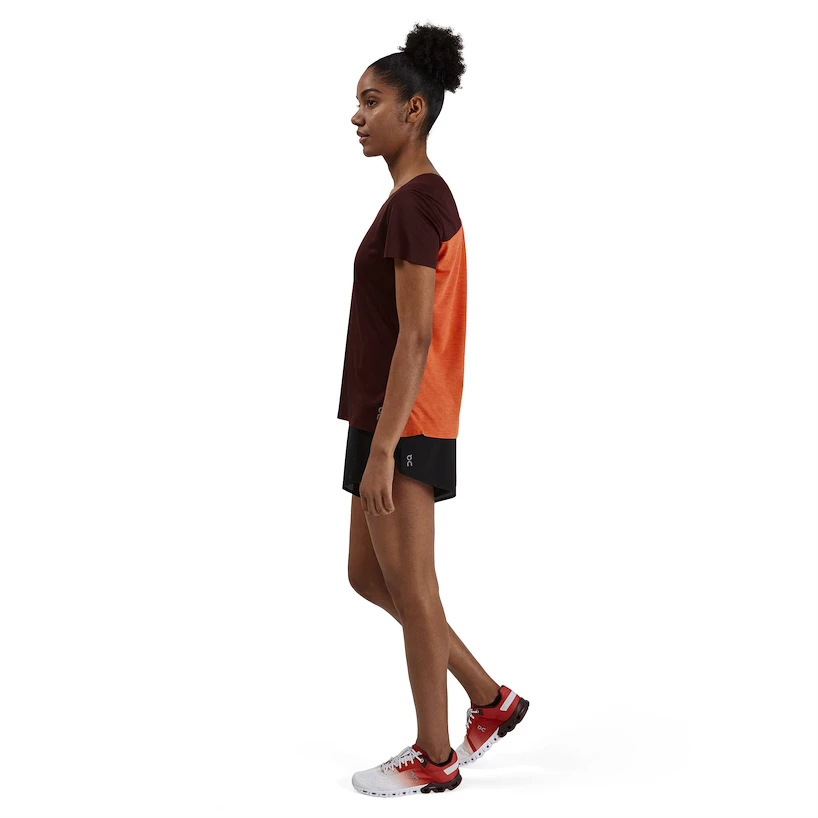 Dames T-shirt On  Performance-T Mulberry/Spice