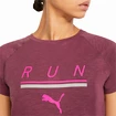 Dames T-shirt Puma Run 5K Logo Tee Grape Wine