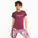 Dames T-shirt Puma Run 5K Logo Tee Grape Wine