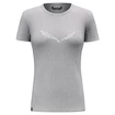 Dames T-shirt Salewa Solidlogo Dri-release Heather grey