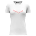 Dames T-shirt Salewa Solidlogo Dri-release White