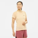 Dames T-shirt Salomon Cross Rebel SS Tee Apricot Ice