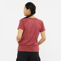 Dames T-shirt Salomon Cross Rebel SS Tee Earth Red