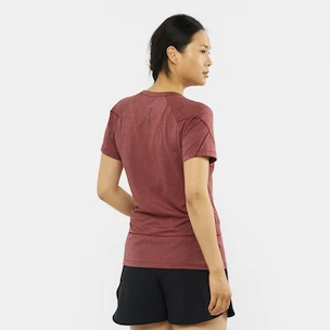 Dames T-shirt Salomon  Cross Run Graphic Tee Cabernet