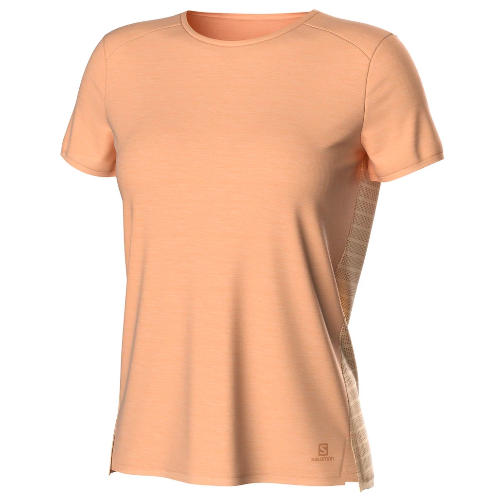 Dames T-shirt Salomon  Outline Summer SS Tee Apricot Ice