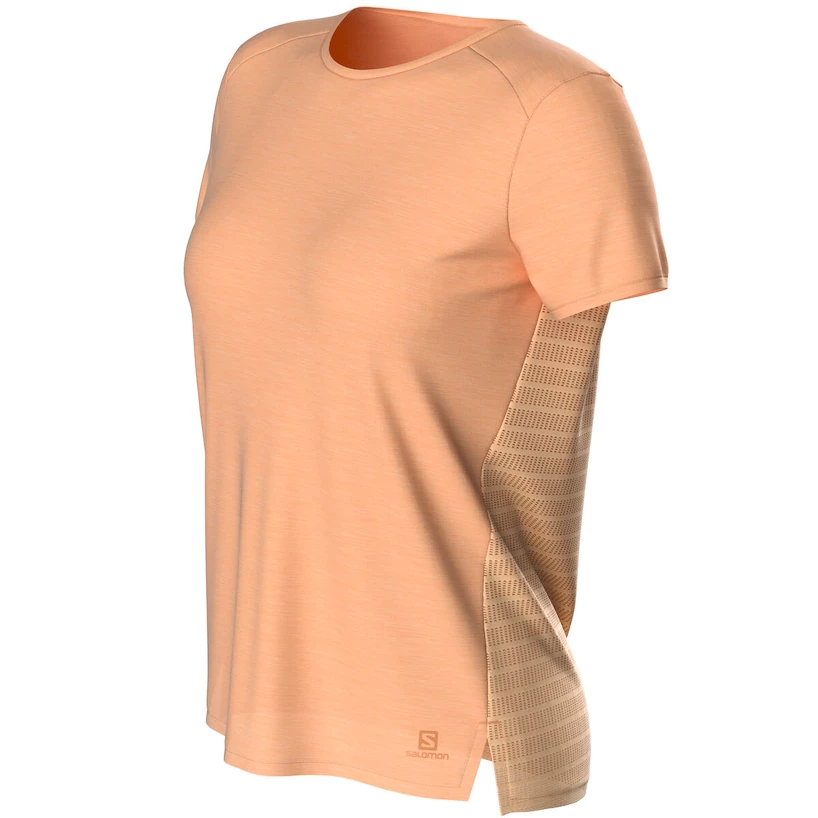Dames T-shirt Salomon  Outline Summer SS Tee Apricot Ice