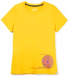 Dames T-shirt Smartwool Merino Sport 150 Crankset Short Sleeve Mango Sorbet