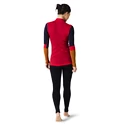 Dames T-shirt Smartwool  W Intraknit Merino 200 Colorblck 1/4 Zip pomegranate