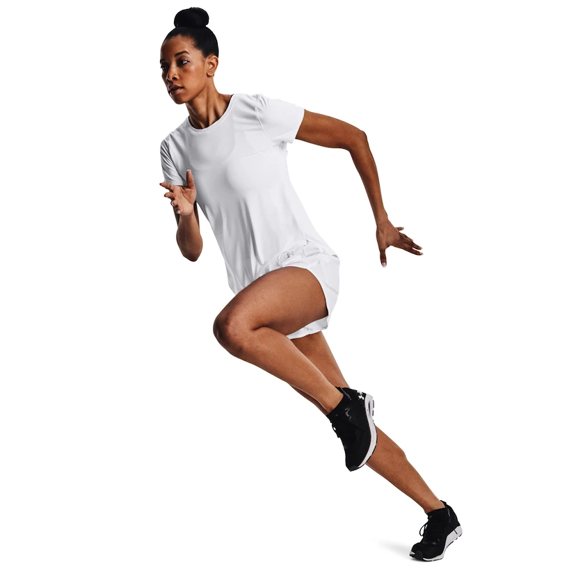 Dames T-shirt Under Armour   IsoChill Run Laser Tee-WHT