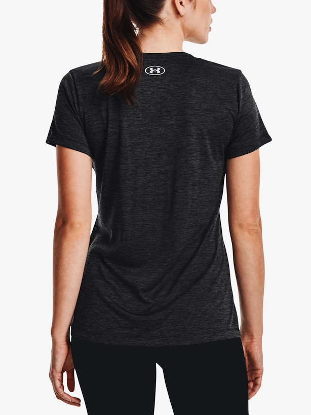 Dames T-shirt Under Armour  Tech Twist LC Crest SSV-BLK XS