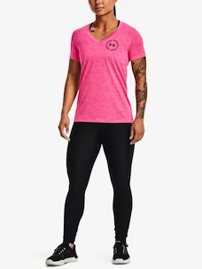 Dames T-shirt Under Armour  Tech Twist LC Crest SSV-PNK XS