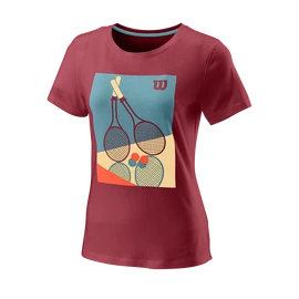 Dames T-shirt Wilson Racket Duo Tech Tee W Earth