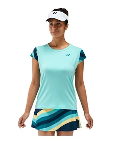Dames T-shirt Yonex  Women's Crew Neck Shirt 20754 Cyan XS