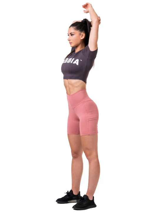 Dames top Nebbia Hero Sporty Hero crop top marron XS