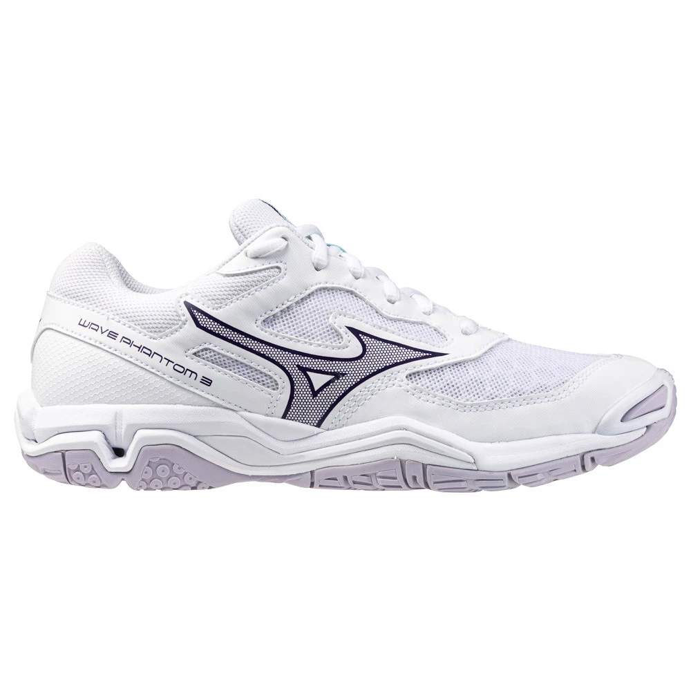 Dames zaalschoenen Mizuno  Wave PHANTOM 3 W White/Violet Indigo