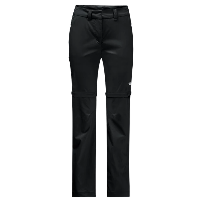 Damesbroek Jack Wolfskin  Overland Zip Away Black