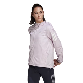 Damesjack adidas Bezit de vlucht Hooded Running Windbreaker Almost Pink