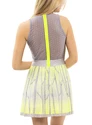 Damesjurk Lucky in Love  Pleat Wave Dress Neon Yellow