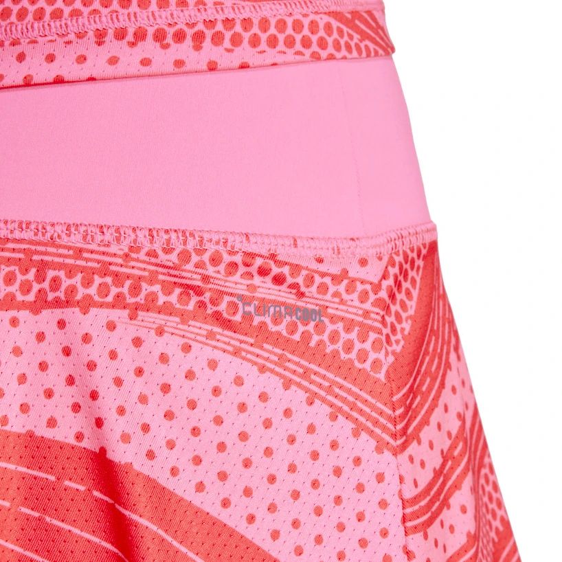 Damesrok adidas  Club Graphic Skirt Lucid Pink