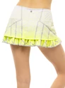 Damesrok Lucky in Love  Take A Pleat Skirt Neon Yellow