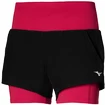 Damesshort Mizuno  2 in 1 4.5 Short/Black/Persian Red