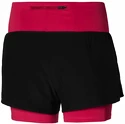 Damesshort Mizuno  2 in 1 4.5 Short/Black/Persian Red