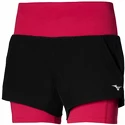 Damesshort Mizuno  2 in 1 4.5 Short/Black/Persian Red