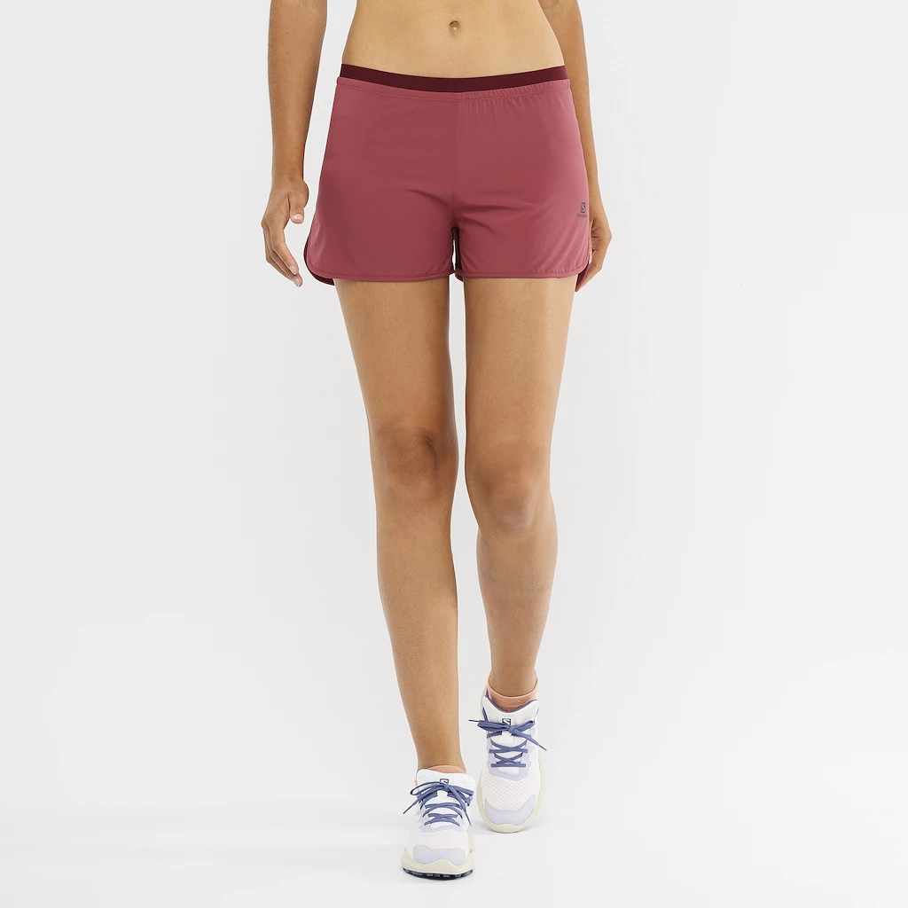 Damesshort Salomon Cross 3" Short Earth Red XL