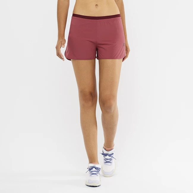 Damesshort Salomon Cross 3" Short Earth Red XL