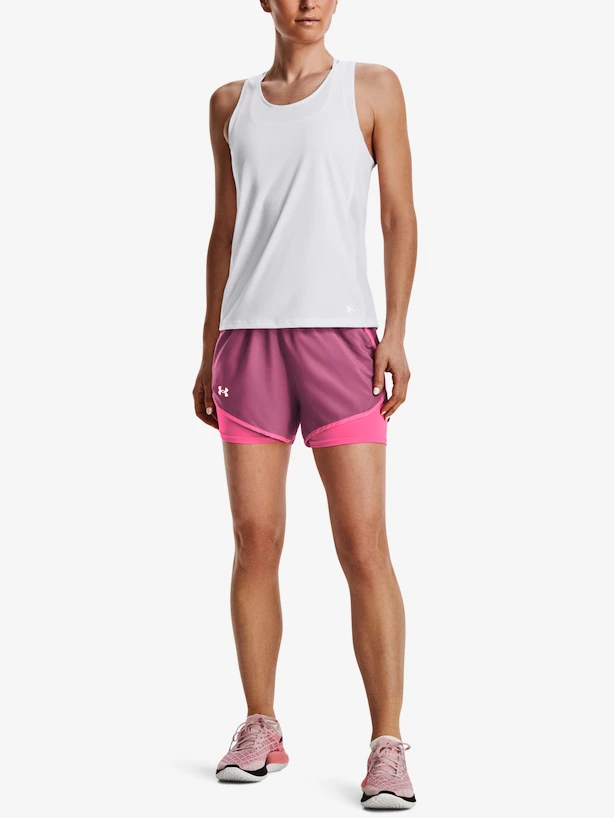 Damesshort Under Armour  Fly By 2.0 2N1 Short-PNK S