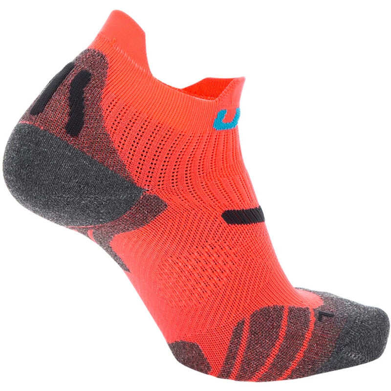 Damessokken UYN  RUN 2IN SOCKS Coral Fluo/Anthracite  35/36