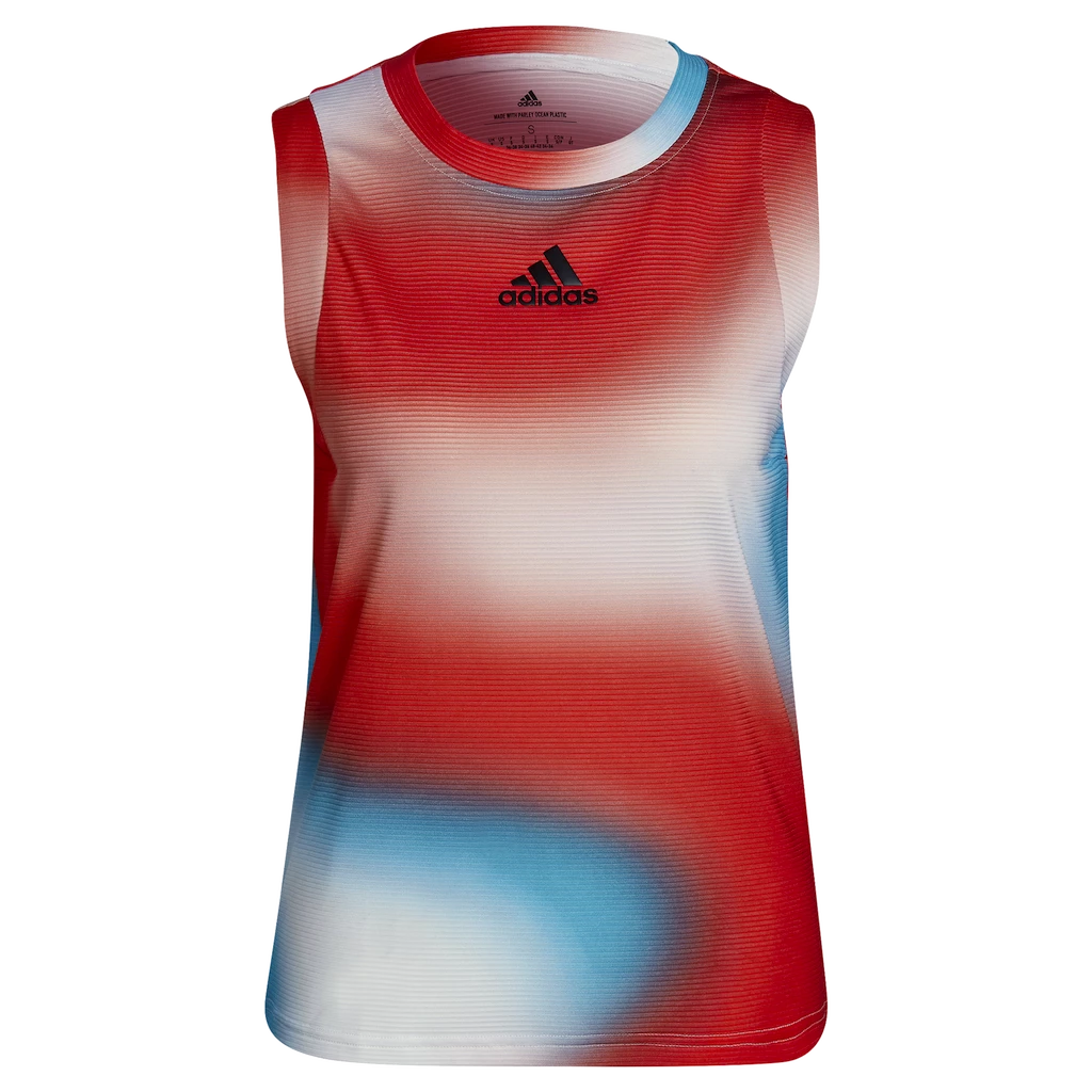 Damestop adidas  Melbourne Printed Match Tank White/Red/Blue