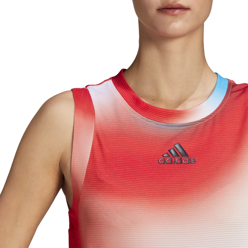 Damestop adidas  Melbourne Printed Match Tank White/Red/Blue