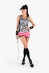 Damestop Hydrogen  Chrome Tech Tank Top Black/White