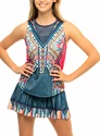 Damestop Lucky in Love  Borderline Tank Indigo