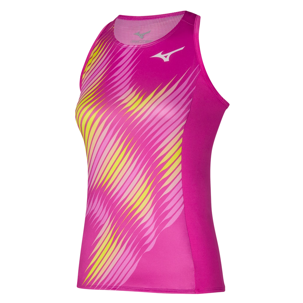 Damestop Mizuno  Printed Tank Fuchsia fedora L