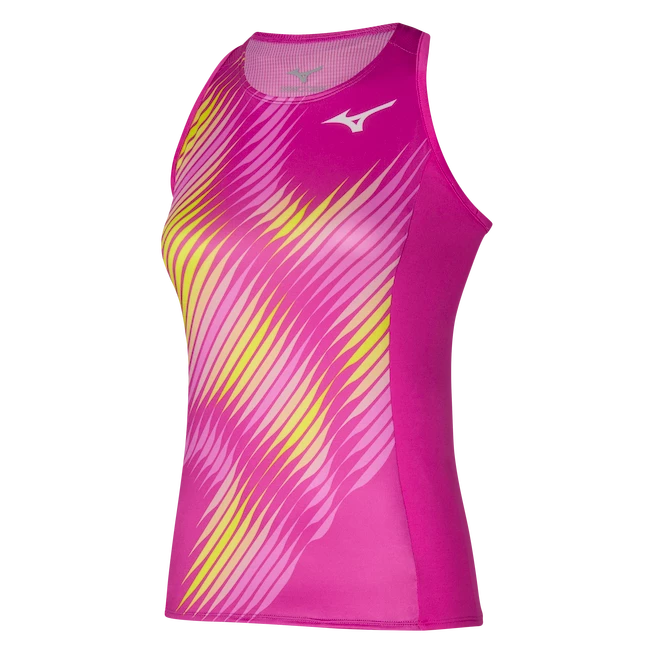 Damestop Mizuno  Printed Tank Fuchsia fedora L