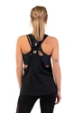 Damestop Nebbia  Sleeveless Loose Cross Back Tank Top "Feeling Good" 419 Black
