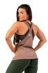 Damestop Nebbia  Sleeveless Loose Cross Back Tank Top "Feeling Good" 419 Brown