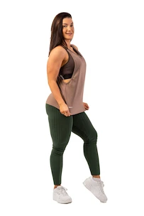 Damestop Nebbia  Sleeveless Loose Cross Back Tank Top "Feeling Good" 419 Brown