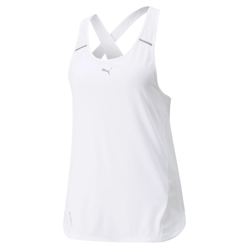 Damestop Puma  Run Cloudspun marathon Tank Puma White